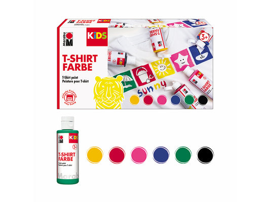 Marabu KIDS T-Skjortemaling– Sett med 6 farger