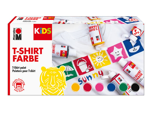 Marabu KIDS T-Shirt Paint – Sett med 6 farger