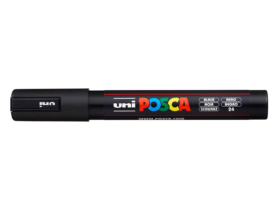 Uni POSCA PC-5M – Medium 1,8-2,5mm – 24 svart