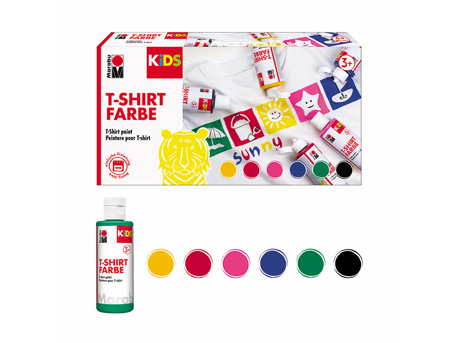 Marabu KIDS T-Skjortemaling– Sett med 6 farger