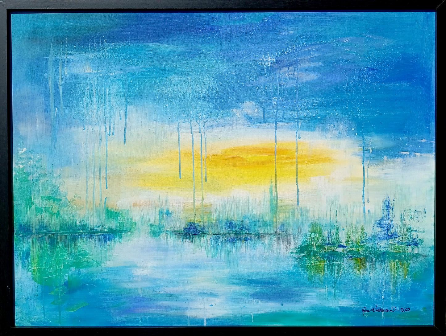 Abstrakt sommer, str 80x60