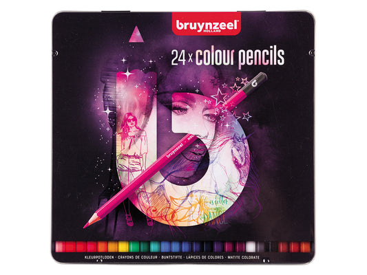 Bruynzeel Teens – Pink – Fargeblyantsett i skrin 24stk