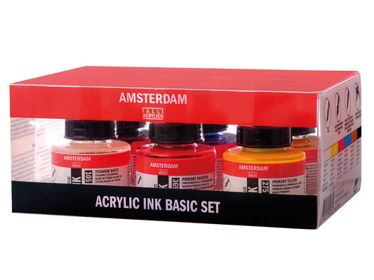 Amsterdam Ink Set – Basic 6x30ml