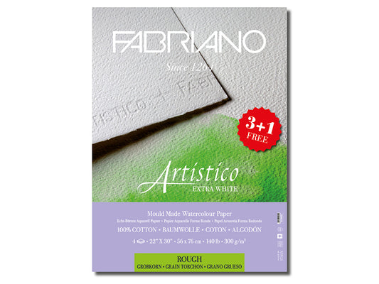 Fabriano Artistico Extra White 4ark – 300g Rough – 56x76cm